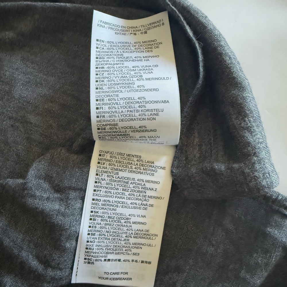 Icebreaker Classic Crew Neck Men's T‑Shirt in Heather Gray - Picture 8 of 9